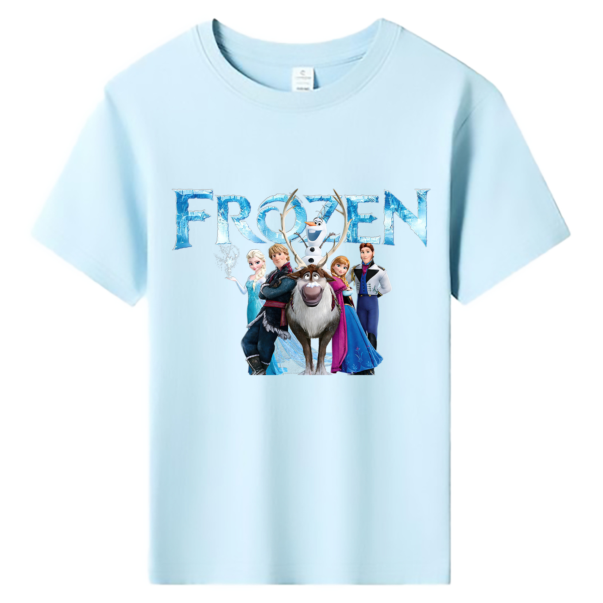 （画像用） アナと雪の女王 アンナ エルサ Frozen Anna Elsa 綿100％キッズTシャツ（フロントプリント）